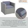 Polyrattan Loungesessel Gartensessel Rattan Sessel Gartenstuhl Stuhl Grau-Mix Bild 5