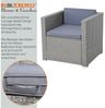 Polyrattan Loungesessel Gartensessel Rattan Sessel Gartenstuhl Stuhl Grau-Mix Bild 4