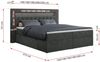 Boxspringbett - Doppelbett mit Multipocket-Matratze und LED - GOLD-6 - 120x200cm - Dunkelgrau Stoff - H3 Bild 5