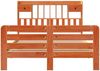 vidaXL Massivholzbett mit Regal ohne Matratze Wachsbraun 140x200 cm 3309964 Bild 4