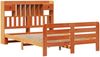 vidaXL Massivholzbett mit Regal ohne Matratze Wachsbraun 140x200 cm 3309964 Bild 3