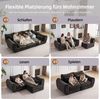 Leawin Sofa Sofas Wohnzimmer, modulares Sofa mit Schlaffunktion L-Form, Werkzeuglos montierbar, wandelbar & ideal für kleine Räume Bild 3