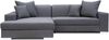 AX LIVING Modernes Schlafsofa grau Marsale Couch in L Form 263 cm L Bild 3