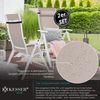 KESSER® Gartenstuhl Hochlehner mit Armlehnen | Aluminium Klappstuhl inkl. Kopfkissen Campingstuhl 7-Fach Verstellbar Rückenlehne | Atmungsaktiv & Wetterfest | Klappbar & Anti-Rutsch 2 Stück, Taupe Bild 2