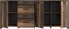 Sideboard CLIF 3 Türen 4 Schubladen Optik: Old Wood Vintage von Forte Bild 4