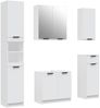 vidaXL 5-tlg. Badmöbel-Set Weiß Holzwerkstoff 3115852 Bild 2