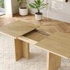 Esstisch ausziehbar H 75 x T 140/180 x B 80 cm, MDF in Eichenoptik, 30 mm Tischplatte, für 6–8 Personen Bild 4