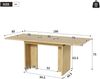 Esstisch ausziehbar H 75 x T 140/180 x B 80 cm, MDF in Eichenoptik, 30 mm Tischplatte, für 6–8 Personen Bild 5