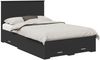 vidaXL Bettrahmen mit Kopfteil Schwarz 135 x 190 cm Holzwerkstoff 3409659 Bild 2