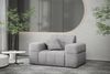 Sofaset Designersofa NANCY 3-2-1 in Stoff Perfekt Harmony Hellgrau Bild 2