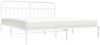 vidaXL Bettgestell mit Kopfteil Metall Weiß 193x203 cm 352633 Bild 5