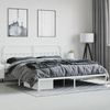 vidaXL Bettgestell mit Kopfteil Metall Weiß 193x203 cm 352633 Bild 4