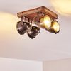 hofstein Deckenleuchte »Gavi« dimmbare Deckenlampe aus Metall/Holz in Braun, ohne Leuchtmittel, Lampenschirm dreh-/schwenkbar, 4xGU10, Spot im Retro-Design Bild 2