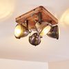 hofstein Deckenleuchte »Gavi« dimmbare Deckenlampe aus Metall/Holz in Braun, ohne Leuchtmittel, Lampenschirm dreh-/schwenkbar, 4xGU10, Spot im Retro-Design Bild 3