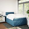 vidaXL Boxspringbett mit Matratze Dunkelblau 120x200 cm Samt 3286292 Bild 3