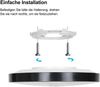 ZMH Deckenlampe LED Deckenleuchte Flach - Schlafzimmerlampe Dimmbar Schwarz Küchenlampe Badlampe 30W IP44 Flurlampe Kellerlampe Ø28cm Rund Badezimmerlampe Fernbedienung Wohnzimmer Schlafzimmer Bad Bild 2