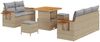 vidaXL Gartensofa-set mit Kissen 10 pcs Beige und Hellgrau Poly-Rattan 3365067 Bild 2