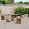 vidaXL Gartensofa-set mit Kissen 10 pcs Beige und Hellgrau Poly-Rattan 3365067 Bild 3