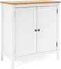 Finori Bergen 1 Kommode, weiß / Dekor Artisan Oak | Kommode für Wohnzimmer | Maß: B x H x T ca. 80 x 90 x 40 cm | Kommode mit 2 Rahmentüren und 1 durchgehender Einlegeboden Bild 5