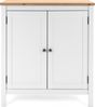 Finori Bergen 1 Kommode, weiß / Dekor Artisan Oak | Kommode für Wohnzimmer | Maß: B x H x T ca. 80 x 90 x 40 cm | Kommode mit 2 Rahmentüren und 1 durchgehender Einlegeboden Bild 3