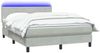 vidaXL Boxspringbett mit Matratze & LED Hellgrau 160x210 cm Samt 3316695 Bild 3