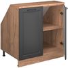 Dachschrägenschrank Rion Anthrazit Landhaus 80x81.6 cm mit 2 Türen, Schrankkorpus 60 cm Tiefe Vicco Bild 4