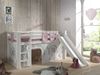 Kinderbett mit Rutsche Karolina Massivholz Weiß Textilset Burg 3 Bild 3
