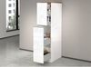 Dmora Küchenschrank Atrax, Mehrzweckschrank, Küchenzeile Schrank, Multifunktionales Kühlregal, 100 % Made in Italy, 30 x 60 x 165 cm, glänzendes Weiß und Eiche Bild 5