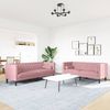 vidaXL 2-tlg. Chesterfield-Sofa-Set mit Nackenrollen Rosa Samt 3209294 Bild 3
