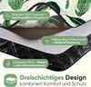 Sekey Picknickdecke Wasserdicht 200x200 cm Stranddecke Sandfrei geeignet für Picknick, Camping, Strand, Grün - Tropische Blätter Bild 5
