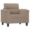 vidaXL 4-tlg. Sofagarnitur mit Kissen Taupe Mikrofasergewebe 3202296 Bild 3