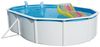 Steinbach Stahlwand-Swimming Pool Set 'Nuovo de Luxe oval', Stahl Weiß, 550 x 366 x 120 cm Bild 5