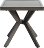 Aluminium Beistelltisch quadratisch 45x45x47 cm, wetterfest, Outdoor Gartentisch dunkelgrau für Balkon Terrasse Patio Bild 4