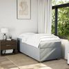 vidaXL Boxspringbett mit Matratze Hellgrau 90x200 cm Stoff 3285102 Bild 3