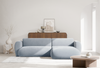 Selsey 'Emia' Ecksofa mit Chenillebezug und Schlaffunktion, Hellblau, rechts Bild 2