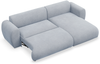 Selsey 'Emia' Ecksofa mit Chenillebezug und Schlaffunktion, Hellblau, rechts Bild 4