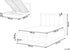 Bett mit Stauraum QUIBERON Stoff Beige 160 x 200 cm Bild 2