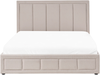 Bett mit Stauraum QUIBERON Stoff Beige 160 x 200 cm Bild 5