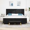 vidaXL Boxspringbett mit Matratze Schwarz 200 x 200 cm Stoff 3344403 Bild 3