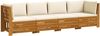 vidaXL Outdoor-Sofagarnitur mit Kissen 4 Stück Braun Massivholz Akazie 3403086 Bild 2