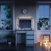 Schminktisch Sherry Sonoma 90 cm mit LED-Spiegel Vicco Bild 4
