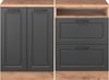 Küchenschrank für Dachschrägen R-Line Anthrazit Landhaus 120 cm 2er Set Schrankkorpuss 60 cm Tiefe Vicco Bild 3