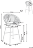 Set mit 2 Barstühlen WINDOM Rattan Naturfarben Bild 2