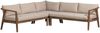 Gartenecksofa Biam aus Akazienholz, modern skandinavisch, natur sand, inkl. Kissen Bild 5