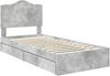 vidaXL Aufbewahrungsbett Beton Grau 90 x 190 cm Holzwerkstoff 3413551 Bild 4