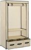 vidaXL Kleiderschrank Stoff, creme, 87 x 49 x 159 cm Bild 3