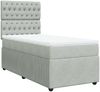 vidaXL Boxspringbett mit Matratze Hellgrau 90x200 cm Samt 3294544 Bild 3