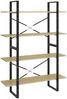 vidaXL Bücherregal 4 Fächer Sonoma-Eiche 100x30x140 cm Holzwerkstoff 806480 Bild 2