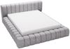 GRAINGOLD Italia Doppelbett 180x200, Polsterbett mit Bettkasten und Lattenrost, Velvet-Stoff, Grau Bild 2