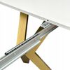Runder Ausziehtisch MARMOR WEIß Ø100 cm, erweiterbar auf 200 cm - mit goldenen Metallbeinen Bild 5